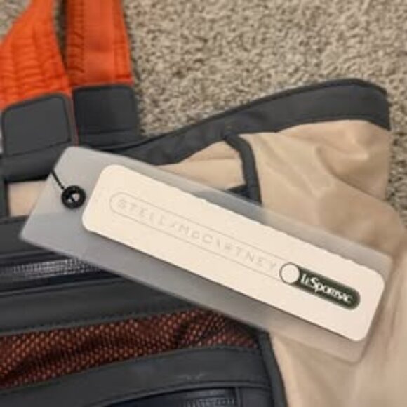 LeSportsac - Grey, Cream, & Orange Stella McCartney Collaboration Nylon Tote Bag - Picture 7 of 7